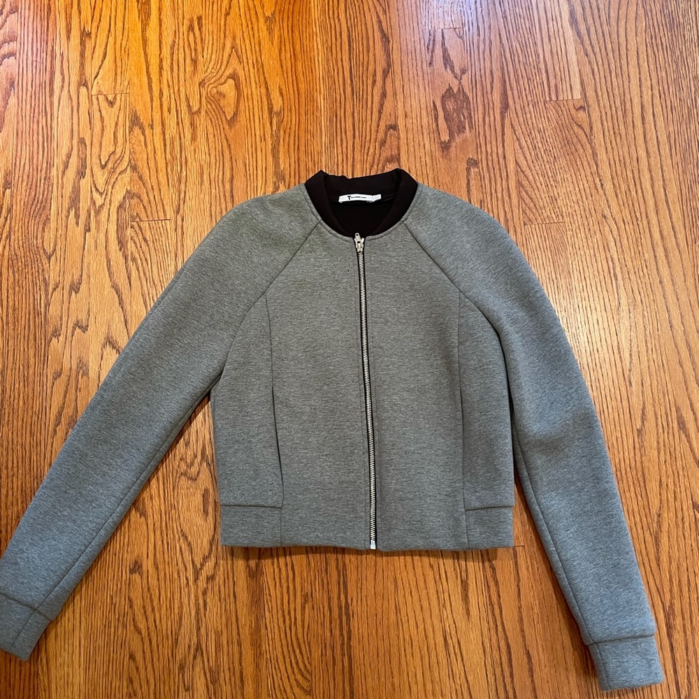 Grey Bomber Jacket from T by Alexander Wang